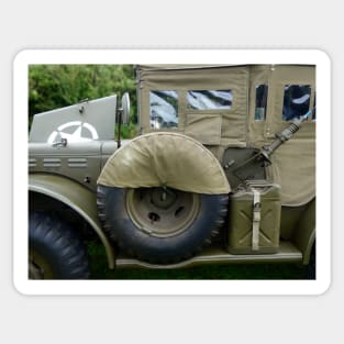 Dodge WC, wartime truck. 'Beeps', vintage war vehicles Sticker